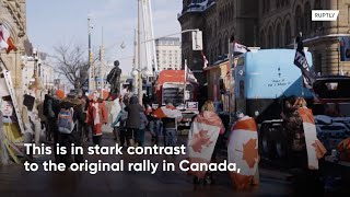 'Freedom Convoy' protests measures in the UK, as Ottawa declares state of emergency
