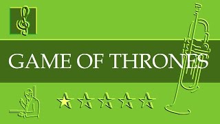 Trumpet Notes Tutorial - Game of Thrones - Theme (Sheet music)