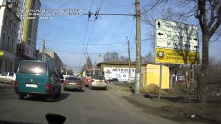 Видеорегистратор Каркам Q4 GPS пример записи (день, солнечная погода)