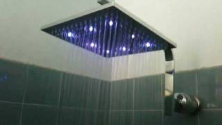 Rain Like Square LED Shower Head No Batteries!