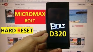 Сброс графического ключа Micromax Bolt D320 Factory Hard reset