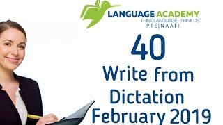 Most Repeated Write From Dictation February 2019 | Language Academy PTE | Practice with Answers |