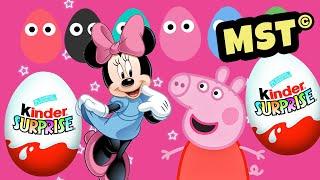 Peppa Pig Kinder Surprise Eggs Play Doh Minnie Mouse [MST]