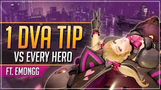 1 D.VA TIP for EVERY HERO ft. Emongg