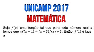 Questão 16 Resolvida Unicamp 2017 (Correção prova Q e Y)