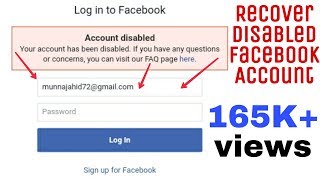 Recover your Disabled facebook account in just less than 2 minutes