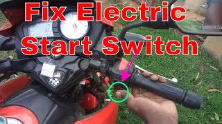 Fix electric self Starter button not working on TVS Apache RTR 160, 180 motorbike