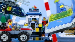 LEGO City Vehicles (COMPILATION 4) STOP MOTION LEGO Bus, Train, Helicopter | LEGO | Billy Bricks