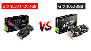 GTX 1050 TI OC 4GB vs GTX 1060 3GB - AMD Ryzen 3 2200G - Benchmarks Comparison