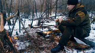 Зимний поход выходного дня /Бушкрафт / Solo Winter Bushcraft Trip