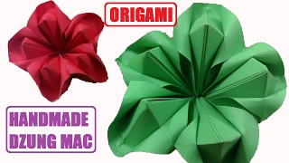 Cách làm hoa giấy - Hướng dẫn gấp hoa bằng giấy origami - Handmade Dzung Mac