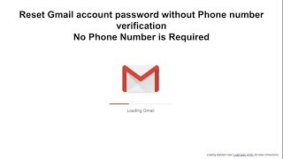 How to Reset/Recover Gmail password without phone number || Forget Password?