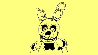 How to draw Springtrap Five nights at Freddy's characters - Как нарисовать Спрингтрап
