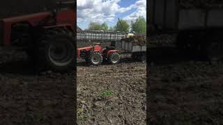 мини-трактор Мтз 082 и Двухосный прицеп