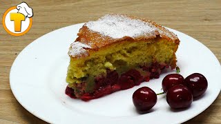 Клафути. Французский пирог с вишней. (Пошаговый рецепт).