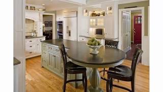 Ideas de diseño de isla de cocina con asientos para gran casa
