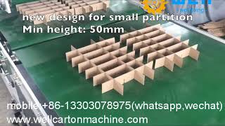 auto corrugated cardboard partition assembler machine