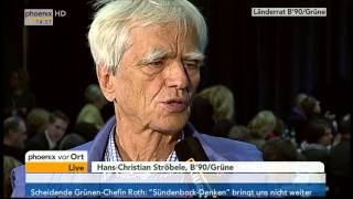B'90/Grüne Länderrat: Hans-Christian Ströbele im Interview