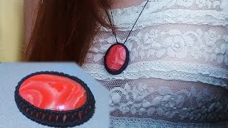 Оплетение кабошона - Микромакраме