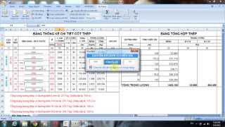 Thống kê thép trên excel 2007, 2010 (2 in 1) - Thép TRÒN