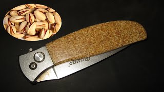 Накладки из литого фисташкового ореха - как сделать