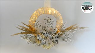 Jak zrobić biały wieniec ze sznurka [WHITE STRING WREATH] -Pomysły plastyczne Diy dla każdego