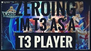 Zeroing 1M T3 as a T3 Player : Lords Mobile