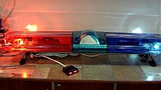 Проблесковый маячок красно - синий MS-2000D LED с местом под колокол.