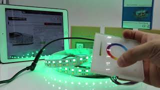 Dual Row RGBW LED Strip Lights 24V - RGB+CCT Smart Panel Touch Controller