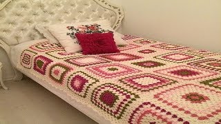 КРАСИВЫЕ ПЛЕДЫ И ПОКРЫВАЛА ИЗ БАБУШКИНЫХ КВАДРАТОВ.