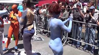 Copy of Body Painting in Times Square Part 1 filmed on Friday June 9 2017