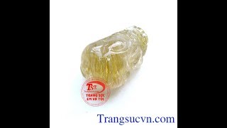 Tỳ Hưu Thạch Anh Tóc Vàng đẹp tự nhiên , Thạch Anh Tóc , Tỳ hưu thạc anh tóc  ,TSVN016243