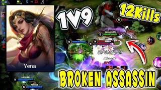 YENA 1V9 HARDCARRY FROM SOLO LANE | 12 KILL | SoloQ | AoV | Rov | Liênquân | 伝説対決 |