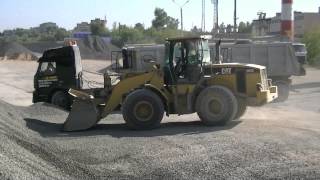 Cat 962G II loading Volvo FMX 6x4 "The Squall" with tipper semitrailer