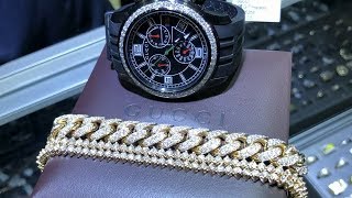 Diamond Bracelet & Gucci Watch Video Review TraxNYC