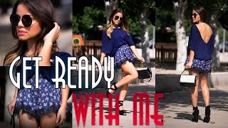 Arrume-se comigo : Look short flores