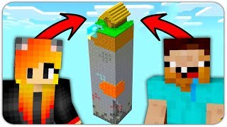 НУБ И ДЕВУШКА НА МАЛЕНЬКОМ КУСОЧКЕ ЗЕМЛИ В МАЙНКРАФТ! КАК ВЫЖИТЬ В MINECRAFT? ТРОЛЛИНГ МУЛЬТИК