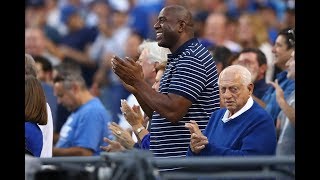 Magic Johnson gets hype for Dodgers while watching Game 5 l ESPN