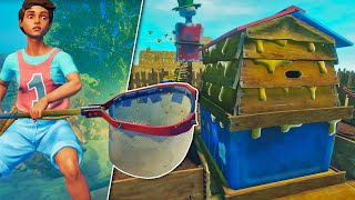Building A Beehive Sanctuary On The Ocean - Beehive Biofuel Update - Raft Gameplay