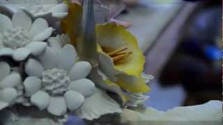 Ceramic flowers style Capodimonte