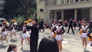 2013/04/15 早稲田大学　応援団 Waseda University ouendan & cheerleading demonstration