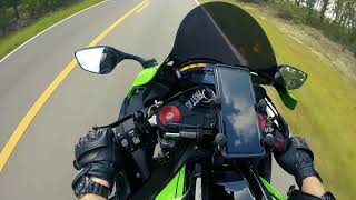 2017 zx10r going fast with quickshifter and autoblip action