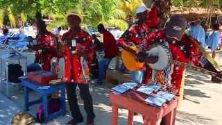 A Haitian Band performs for cruise ship tourists at Labadee