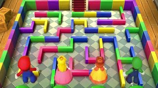 Mario Party 10 - All Tricky Minigames - Mario vs Peach vs Daisy vs Luigi