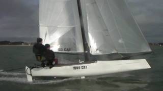 F18 Hobie Wildcat Sailing At Stokes Bay