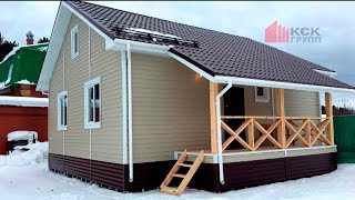Одноэтажный каркасный дом 80 м2. Обзор строительства дома