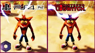 Crash Bandicoot: N Sane Trilogy Graphics Comparison | PS4 Pro vs Nintendo Switch | 4K 60