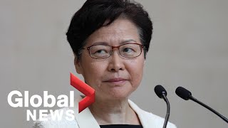 Hong Kong's Carrie Lam speaks amid ongoing protests