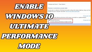 How To Enable Windows 10 Ultimate Performance Mode