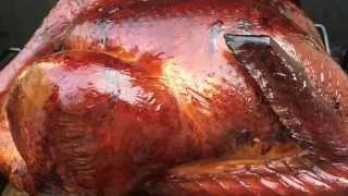 Weber kettle smoked turkey - Brined injected Apple wood smoked - smoked turkey